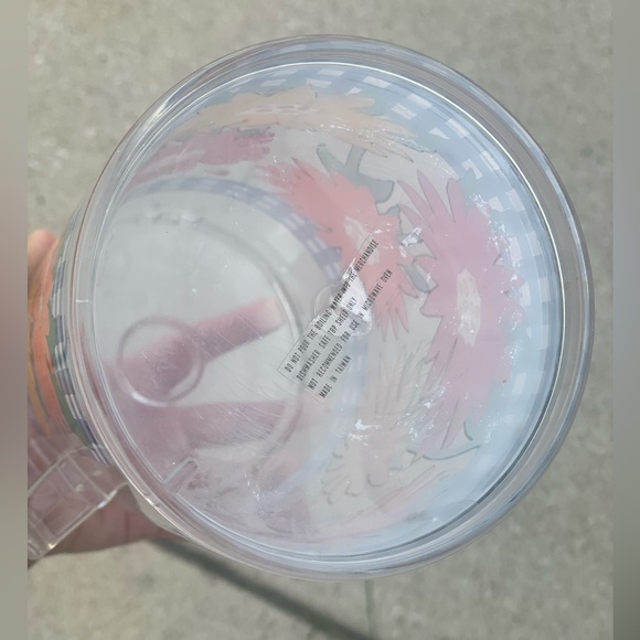 Vintage Signed 1993 AMC Acrylic Floral Pitcher/8 Two Sizes Tumblers Set READ - Picture 10 of 11